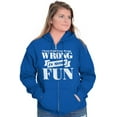 thumbnail image 3 of Wrong More Fun Rebellious Gym Workout Zip Up Hoodie Men's Women's Brisco Brands L, 3 of 6