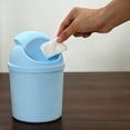 thumbnail image 6 of LAIOWEI Mini Trash Can, Desktop Waste Bin, Plastic Swing Lid Garbage Bin, Multi Function Household Trash Container for Kitchen Bathroom Office Pink 1Pcs, 6 of 6