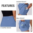 thumbnail image 3 of Pinspark Tennis Skirts for Women V-Waisted Athletic Skort Quick Dry Golf Skirts with 2 Pockets Shorts, 3 of 6