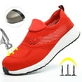 thumbnail image 3 of Summer Mesh Lightweight Work Sneakers Steel Toe Men Women Work Safety Shoes Breathable Construction Shoes Work Boots Footwear, 3 of 5