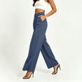 thumbnail image 6 of ThriftyPlait Womens High Waisted Dress Pants Casual Flowy Business Pants Trendy Elegant Loose Fit Wide Leg Trousers with Pockets for Work, 6 of 7