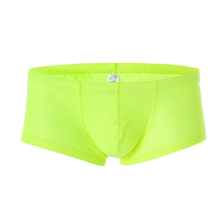 

QWERTYU Male Pouch Soft Briefs Comfort Stretch Trunks Breathable Underwear for Men Green L