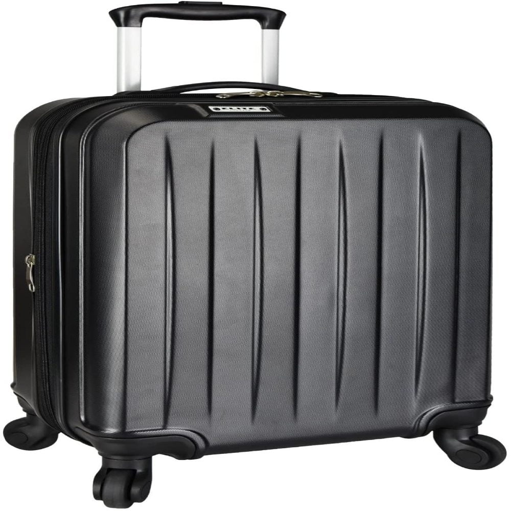 Elite Luggage Expandable Hardside Carry-On Spinner Luggage Black 21-Inch 