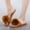 Yellow, variant on Women's Linen Flat Slide Sandals âFashion Fluffy Pompom Open Toe Slippers, Breathable Casual Slides for Summer Beach,Indoor Outdoor, Non-,Comfortable Flat Shoes,Spring Shoes for Women