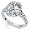 thumbnail image 4 of Pompeii Platinum 1 1/2 Ct Oval Diamond Halo Engagement Ring Lab Grown (FG,VS), 4 of 4