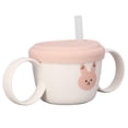 thumbnail image 5 of Taza para aprender a beber para bebé, taza de entrenamiento de silicona con estampado de animales de dibujos animados de 200mL, taza para bebé con pajita Binaural, taza para bebé para conejo de leche, 5 of 5