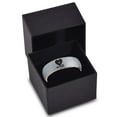 thumbnail image 3 of Tungsten Heart and Key Band Ring 7mm Men Women Comfort Fit 18k Rose Gold Dome Brushed Gray Polished, 3 of 4