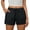 Black,#027, variant on Women's Summer Elastic Waist Drawstring Casual Shorts With Pockets Soft Lightweight Breathable Wrinkle Resistant Loose Daily Bottoms,S