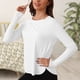 thumbnail image 4 of Camisetas Entrenamiento Guardia Erupción Tops Sun Women Long Manga Athletic White (XS), 4 of 6