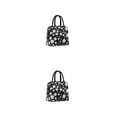 thumbnail image 4 of Bolsa de almuerzo Naiovety con cremallera tela impermeable patrón de flores, 4 of 6
