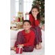 thumbnail image 5 of Conjunto de pijama navideño familiar a juego con cuadros Stewart de franela roja, 5 of 5