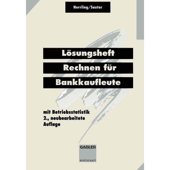 LÃ¶sungsheft Rechnen FÃ¼r Bankkaufleute, (Paperback)