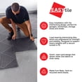 thumbnail image 2 of EasyTile 12 Pack Interlocking Garage & Patio Flooring w/ Drainage, 18x18 Inches, Gray, 2 of 7