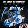thumbnail image 3 of Coche transformable 2 en 1 con control remoto para niños de 5 a 12 años, robot de deformación, coche de policía RC (blanco), 3 of 5