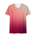 thumbnail image 6 of Otvok Womens Fashion Solid Color Short-Sleeved V-Neck Loose Casual Tops Spring and Summer Blouses, 6 of 6
