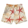 thumbnail image 7 of FORMRS Boys Swim Trunks Quick Dry Mesh Liner Boardshorts Sizes XS-XL, Orange Starfish, 7 of 7