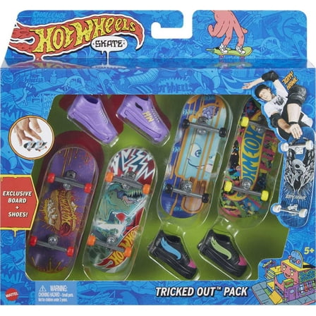 Hot Wheels Skate Tony Hawk Fingerboards & Skate Shoes Multipack (Styles May Vary)
