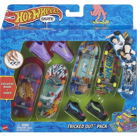 Hot Wheels Skate Tony Hawk Fingerboards & Skate Shoes Multipack (Styles May Vary)