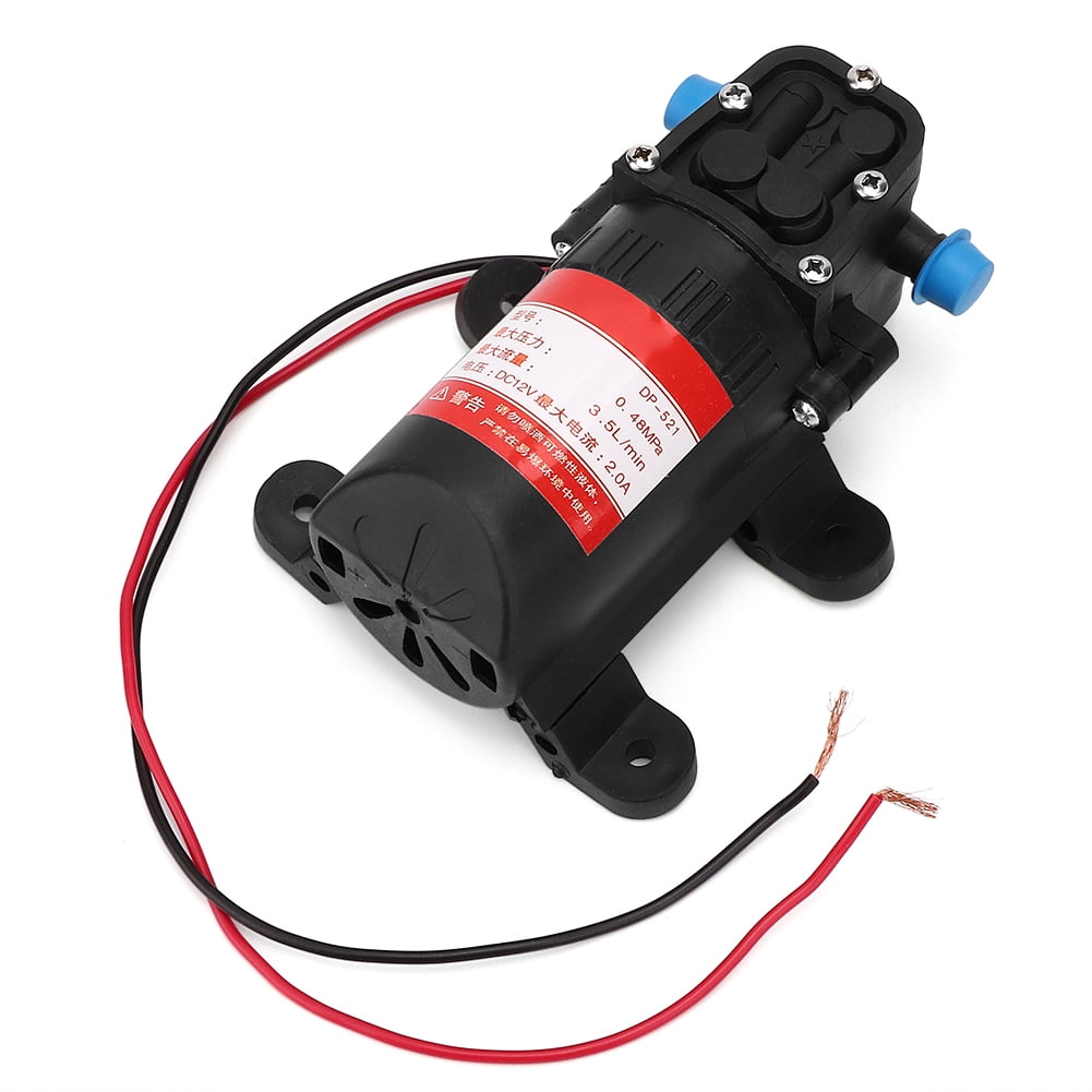 Mini Pompe à Diaphragme 12V - Débit 3.5L/min, Pression 0.48MPA, Entrée/sortie 8.5mm, Pour Eau