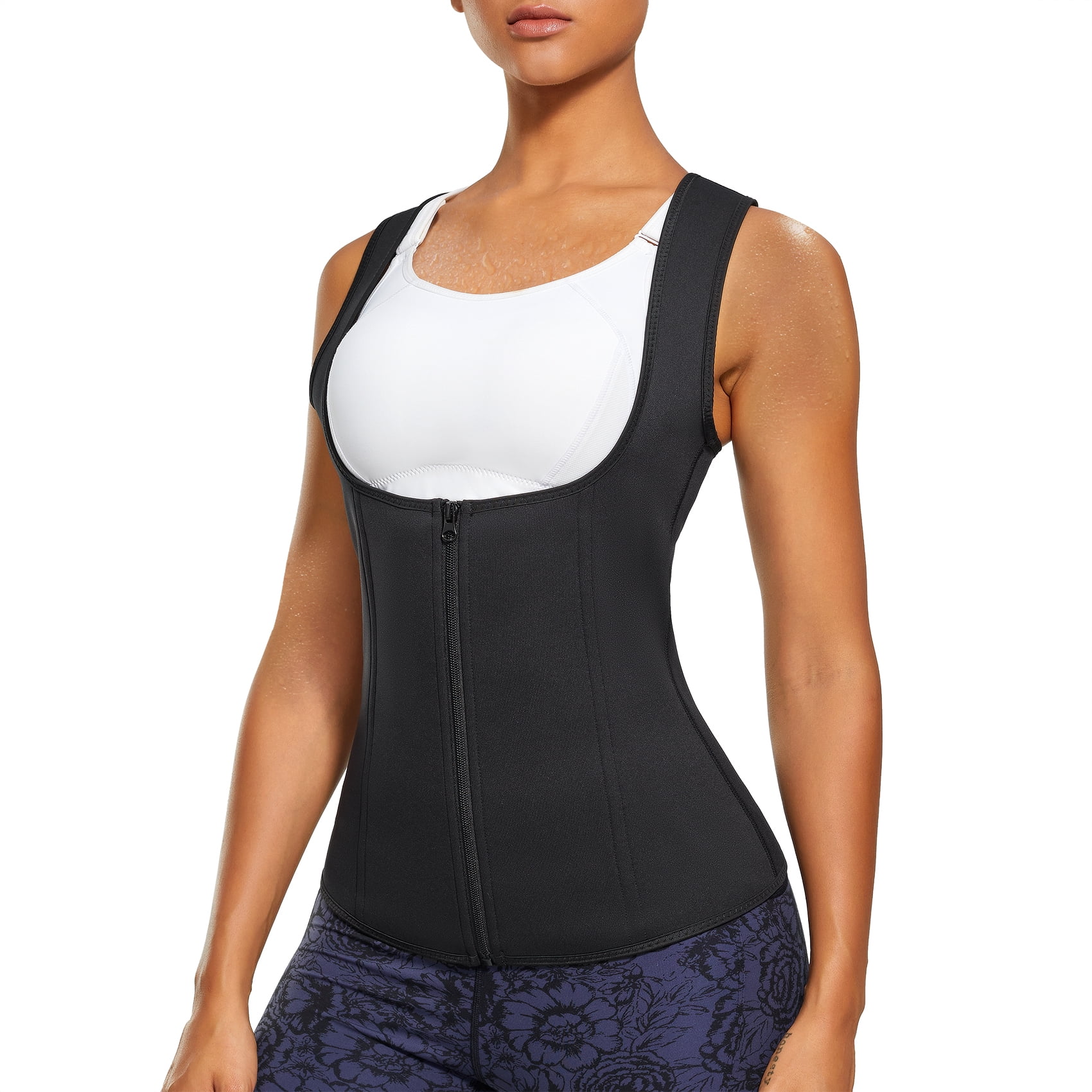 Womens Sweat Hot Cami Body Shaper Slimming Reducer Vest Shirt Underbust Shape US 