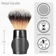 thumbnail image 3 of Brosse à Raser Synthétique Noire / Meilleur Traitement des Poils Incarnés / Brosse à Raser Humide / Brosse à Raser Manche en Métal / Traitement de Votre Rasoir / Bambaw, 3 of 6