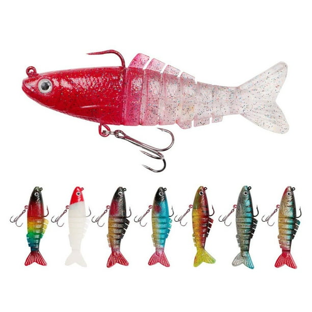 Soosi Clearance Sale Fishing Lure Colorful With Treble Hooks Artificial Bait Segment Lifelike Fish Swimbait Hard Bait Fishing Tackle Other
