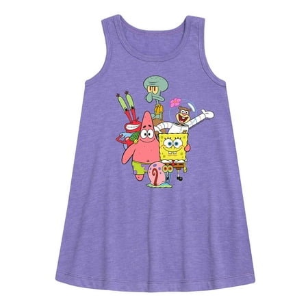 

SpongeBob SquarePants - Bikini Bottom Group - Toddler and Youth Girls A-line Dress