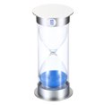 thumbnail image 1 of Temporizador de arena de 45 minutos Uxcell, reloj de arena, cuenta regresiva de vidrio de arena, arenas azules, 1 of 5