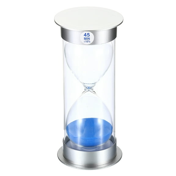 Uxcell 45 Minute Sand Timer, Sandy Clock, Count Down Sand Glass, Blue Sands