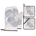 thumbnail image 1 of YFYANG Kits Mitaines et Porte-Pots 4 Pièces, Résistant à la Chaleur Bohemian Simple Round Kitchen Gant Mat pour la Cuisson et la Cuisson, 1 of 8