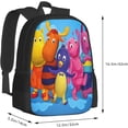 thumbnail image 2 of The Anime Backyardigans Backpack Large Capacity Leisure Travel Backpack Book Bag Outgoing Daypack 12.5x5.5x16.5 inch, 2 of 8