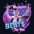 thumbnail image 2 of Girl's Julie and the Phantoms My Heart Beats For You  Graphic Tee Navy Blue X Small, 2 of 4