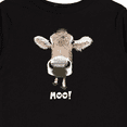 thumbnail image 4 of Inktastic Moo Cute Brown Holstein Cow Boys or Girls Long Sleeve Toddler T-Shirt, 4 of 5