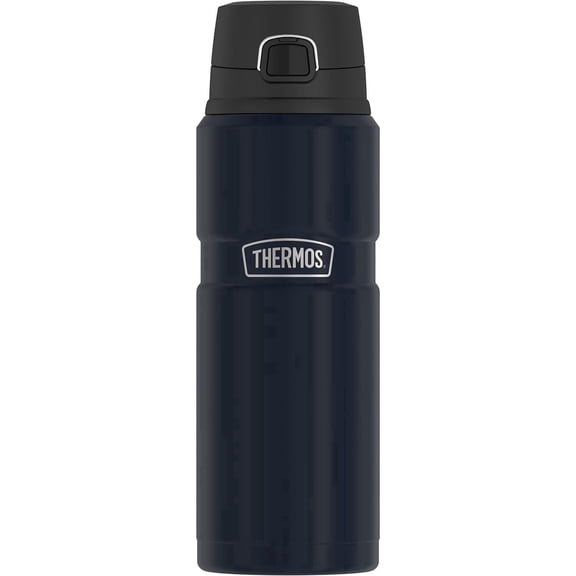 Thermos Stainless King Vacuum Insulated Stainless Steel Drink Bottle, 24oz, Matte Midnight Blue