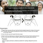 Flexible Focus Adjustable Glasses, Adjustable Dial Vision Reading Eyeglasses Near Far Sight Glasses