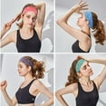 thumbnail image 4 of Elastic Headband Moisture Absorption Sport Comfortable Non-slide Workout Sweatband Solid Color Non-slide Gym Bandage Cycling Climbing Travel Colorful 2, 4 of 7