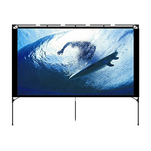 Transportable Full Set Bag for Camping and Recreational Events,80 Inch by Vamvo Outdoor Projector Screen Foldable Portable Outdoor Front Movie Screen Setup Stand 