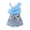 Blue, variant on Girls Clothes 2PCS Off Shoulder Tank Top and Denim Skirt Shorts Set Girls Summer Outfits Set 5-6 Years