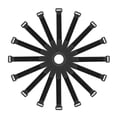 thumbnail image 1 of Uxcell 12" Envoltura de cable negra con gancho y bucle con hebilla, bridas reutilizables de 16 piezas, 1 of 5
