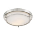 thumbnail image 3 of Trade Winds Felton 2-Light Flush Mount Ceiling Light in Brushed Nickel, 3 of 3