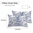 thumbnail image 3 of Waterproof Throw Pillow Covers Set of 2, 20x12 Inch Blue Garden Retro Decorative Pillowcases Outdoor Pillow Slip Cushion Covers Set for Couch Tent Modern Art Building Tree Boat, 3 of 7