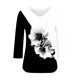 thumbnail image 3 of Mujeres 3/4 Manga Tops Cuello en V Raglan Suéter Impreso Blusas Casuales para el Trabajo Diario Primavera Verano Moda, 3 of 7