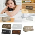 thumbnail image 1 of Binwennn New Temperature And Humidity Multifunctional Silent Alarm Clock LED Wooden Clock Student Electronic Clock Bedside Desk Multifunctional Alarm Clock White Letter Model Sand Timer for Kids 5, 1 of 4