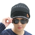 thumbnail image 7 of GRNSHTS Unisex Caps Women Men Winter Knitted Hats Beanie Fur Baggy Wool Cap Skull Slouchy Warm Ski Hat ,Navy Blue, 7 of 7