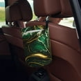 thumbnail image 5 of Easygdp Green Marble Car Trash Can Garbage Car Accessories Trash Can Car Waste Bin for for Driver and Passenger Any Vehicle, 5 of 7