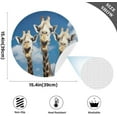 thumbnail image 4 of Coolnut Round Braided Placemats Set of 4,Funny Giraffes Washable Dining Table Durable PVC 15 Inch Non-Slip Heat Resistant Place Mats for Table Decor Home Decor, 4 of 7
