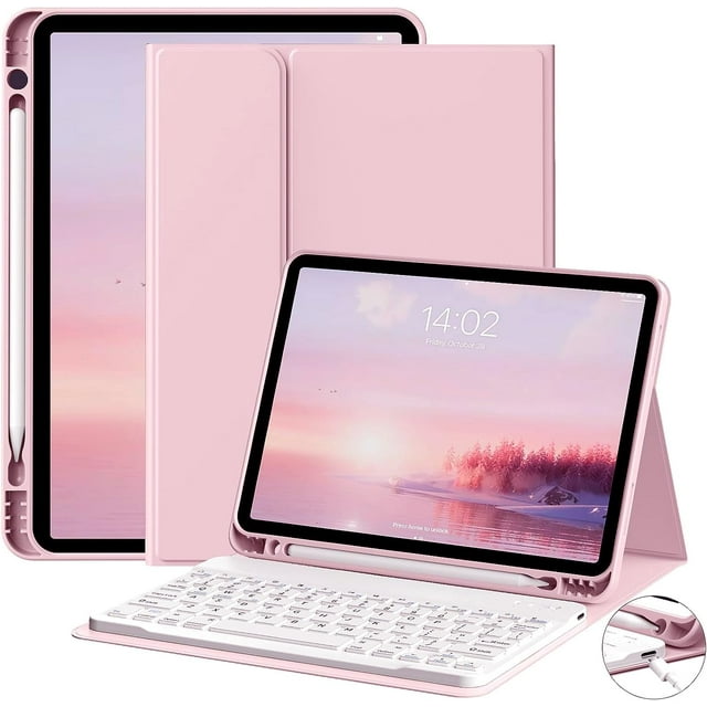 Funda con teclado GKABXY para iPad Air de 11 y 10,9 pulgadas