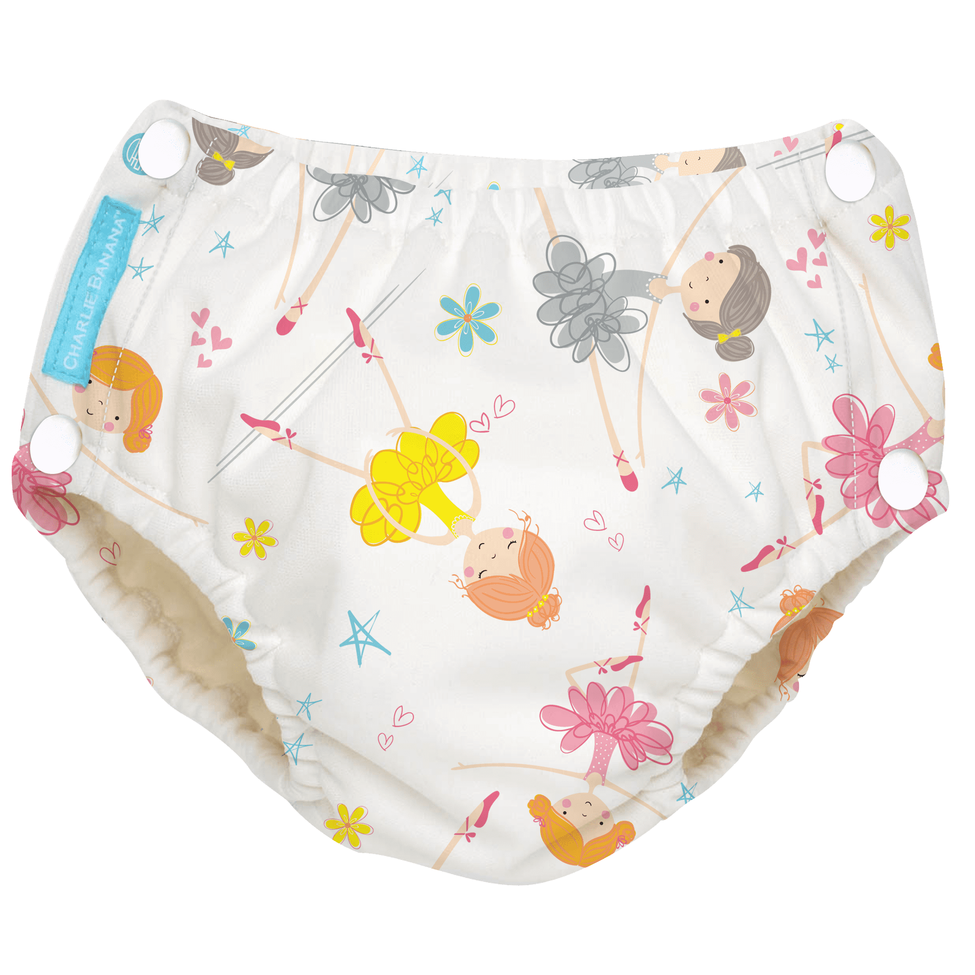 Soccer X-Large Charlie Banana Baby Easy Snaps Reusable and Washable Swim Diaper for Boys or Girls 