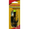 thumbnail image 2 of Johnson Crappie Buster Spin'R Grub Fishing Lure, Chartreuse/Black, 2 in, 2 of 4