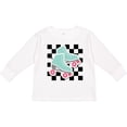 thumbnail image 3 of Inktastic Retro Skating Roller Skates Checkered Girls Long Sleeve Toddler T-Shirt, 3 of 5